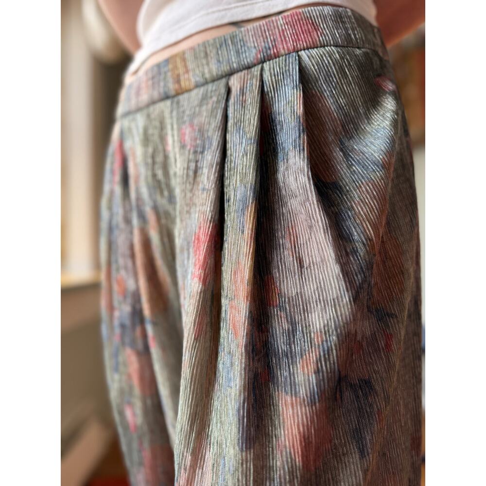 Mia Vesper Vesper Obscura Monet Plissé Pants | Abstract Pleated Wide Leg | L - Picture 7 of 8